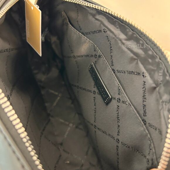 Michael Kors Purse Jet Set Ombré Signature Logo Crossbody Body Black - Picture 5 of 8